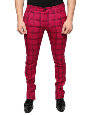Roze Geruite Broek Pt0776