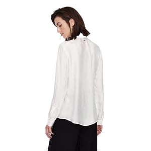 Armani Exchange Dam/kvinnor - enfärgad Soft Touch-skjorta (Vit)
