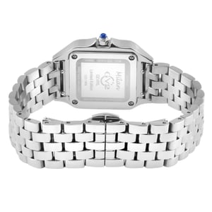 Milan Swiss Quartz Diamond Black Onyx Dial Stainless Steel Bracelet Watch