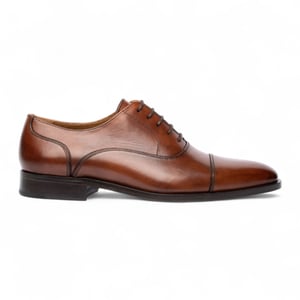Chapman & Moore Herr Bruna Enfärgade Läder Brogue Oxfordskor med Cap Toe