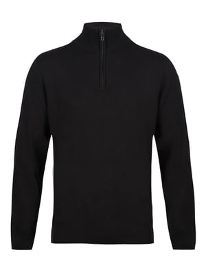 Luke 1977 Men's Jacob 1/4 Zip Knitted Jumper in Black