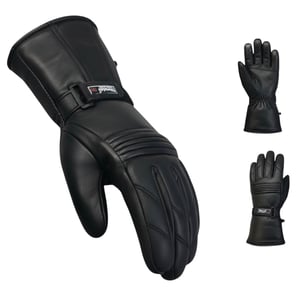 Thermische motorfietshandschoenen voor heren, gevoerd, zwart, waterdicht, winter- en zomerbescherming voor motorrijders