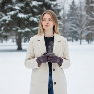 Dames winterhandschoenen met strikmotief in paars Italiaans leer en zachte wollen voering
