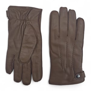 Herenhandschoenen van Italiaans leer met warme wolvoering voor de winter, geschikt voor fietsen en casual rijden