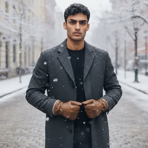 Herenhandschoenen van Italiaans leer met warme wollen voering voor de winter, casual rijden en rijden