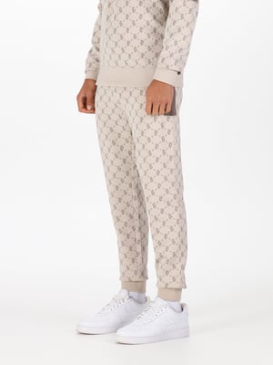 Luke 1977 Men's Golden Balls Overprint Joggers in Beige