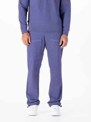 Luke 1977 Men's Lithography Cargo Trousers in Purple