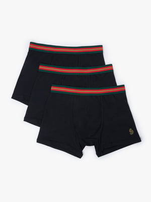 Luke 1977 Men's Rick Long Soft Cotton Trunk Boxers 3 Pack in Black
