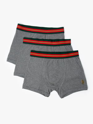 Luke 1977 Men's Rick Long Soft Cotton Trunk Boxers 3 Pack in Grey