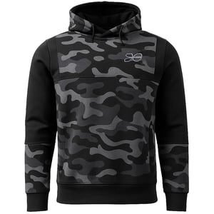 Crosshatch Logo Mens Camo Black Hoodie