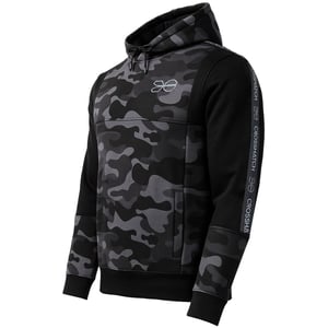 Crosshatch Logo Mens Camo Black Hoodie