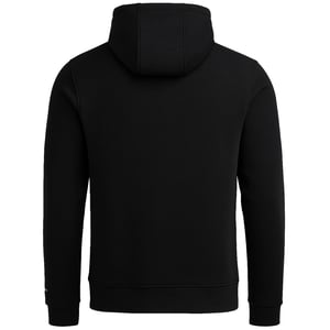 Crosshatch Chest Print Mens Black Hoodie