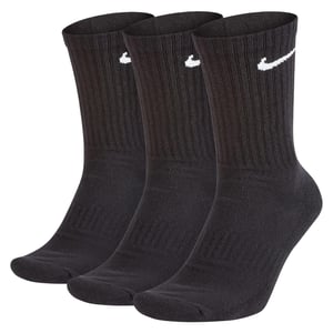 Nike SX7664 Unisex Everyday Cushion Crew Training Socks (3 Pairs) Black