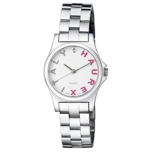 Haurex Italy Women's 7A505DPS Diamond-Accented Mini City Stainless Steel Bracelet Watch