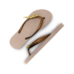 Uzurii Gold crocodile switch zand dames slippers, , maat: