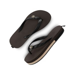 Uzurii Mondriaan switch dames slipper met hak koffie, , maat: