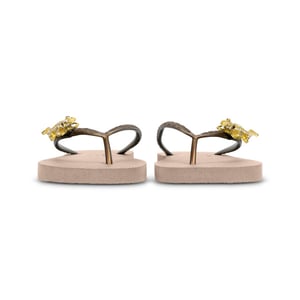 Uzurii Gold crocodile switch zand dames slippers, , maat:
