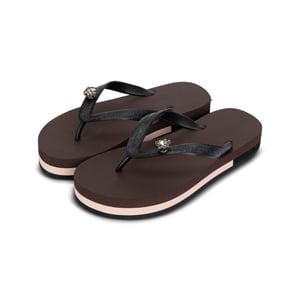 Uzurii Mondriaan switch dames slipper met hak koffie, , maat: