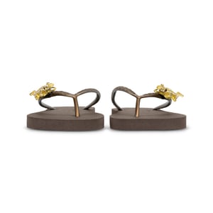 Uzurii Gold crocodile switch koffie dames slippers, , maat: