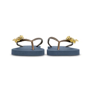 Uzurii Gold crocodile switch marineblauw dames slippers, , maat: