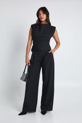Pleated Cinched Top & Palazzo Trouser Co-ord