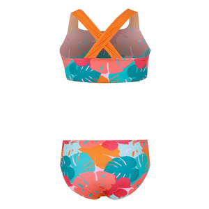 Regatta Meisjes Dakaria III Tropical Leaves Bikiniset (Oranje/Blauw/roze)
