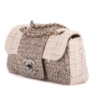 Vintage Tweed Turnlock Single Flap  Schoudertas