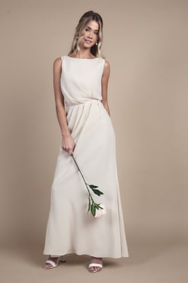Teen Bridesmaid Ruched Detail Satin Maxi Bridesmaid Dress