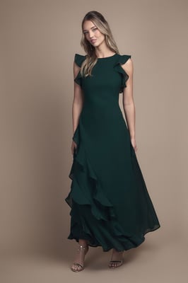 Coast Honoured Ruffle Georgette Maxi Bridesmaid Dress