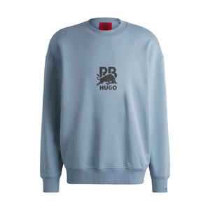 Men's Hugo x Racing Bulls Dahrain Stealth Logo Sweatshirt in Blue