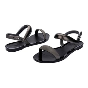 Eclipse Sandals in Black / Silver