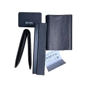Hugo Boss Mens Wallet Bardio Grained Leather Bifold Credit Card Holder Gift Box