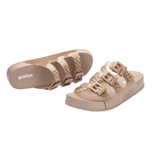 Cozy Stripes Slip On Shoes in Beige