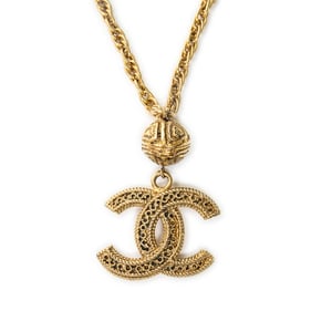 VintageCC Logo and BallPendantNecklace  Ketting