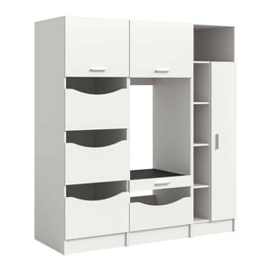 Furnilux Wasmachine ombouw free 3 delige set in wit 166x195x68 cm