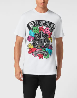 T-shirt med rund halsringning