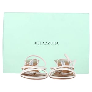 Aquazzura Roy 50 Sandals in White Leather