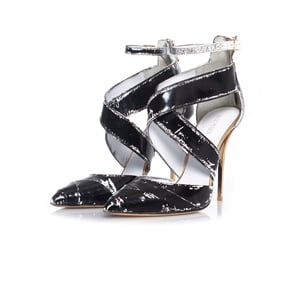 Balmain Cross strap ankle heels