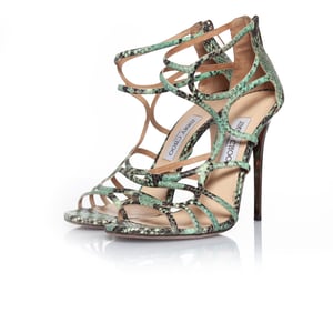 Jimmy Choo Green python gladiator sandals