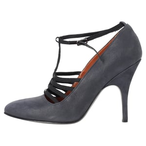 Lanvin Strappumps in donkergrijs leer