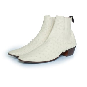 Saint Laurent Wyatt-stövlar i strutsläder