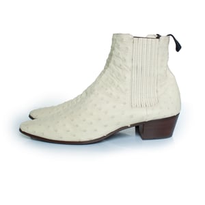 Saint Laurent Wyatt-stövlar i strutsläder
