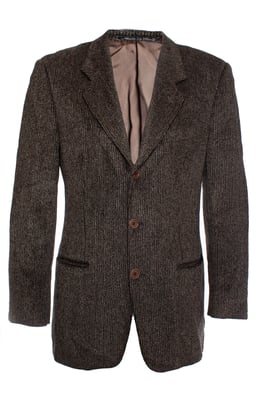 Giorgio Armani Brun ribbad ullkavaj