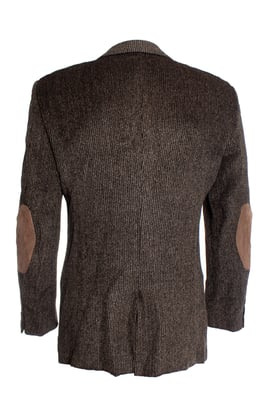 Giorgio Armani Brun ribbad ullkavaj