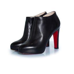Christian Louboutin black leather ankle boots