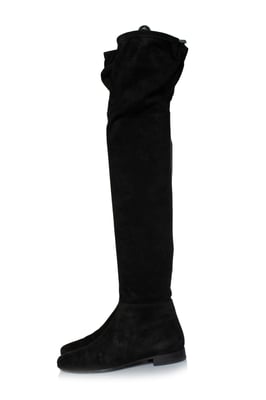 Jimmy Choo over knee Milan flat boots in black