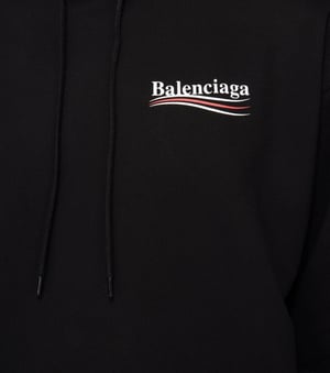 Balenciaga - Hoodie zwart met bedrukt logo