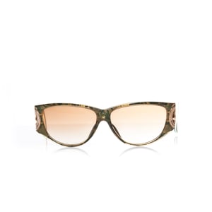Christian Dior Vintage sunglasses in green and gold.