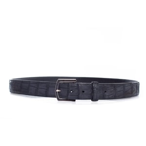 Loro Piana Alligator bälte i blått läder