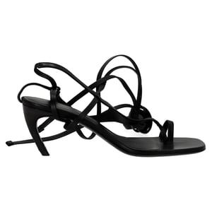 De Attico Nova 65MM sandalen in zwart leer